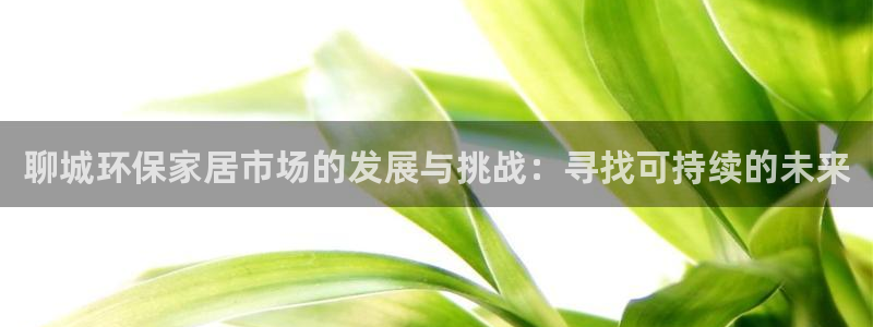 沐鸣2平台测速登陆：聊城环保家居市场的发展与挑战：寻找可持续