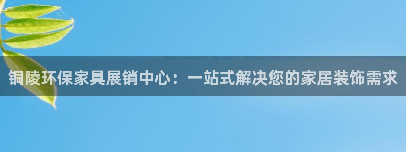沐鸣2平台招商的流程：铜陵环保家具展销中心：一站式解决您的家